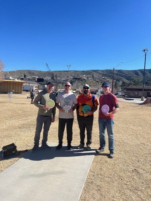 Scorecard from the Discmania course in copper country Arizona